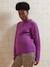 Round-Neck Jumper for Nursing, in Jersey Knit with Wool anthracite+fuchsia - vertbaudet enfant 