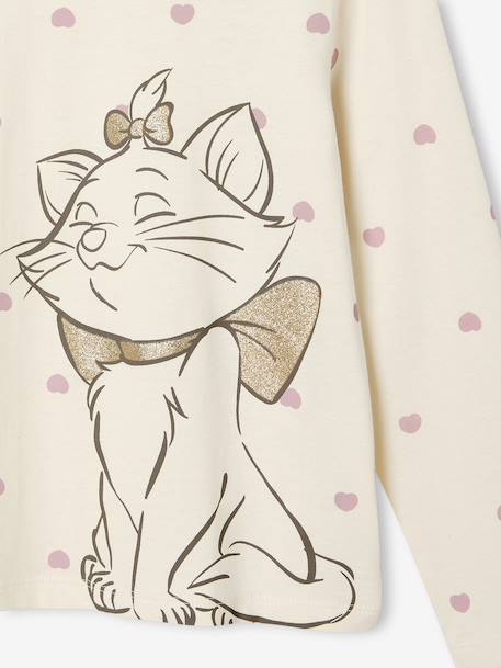 T-shirt manches longues fille Disney Marie les Aristochats écru - vertbaudet enfant 