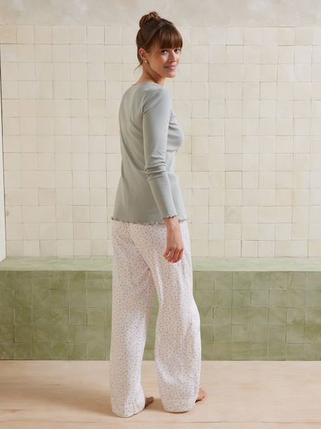 Set of 2 Before & After Pyjamas sage green - vertbaudet enfant 