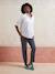 Pantalon de grossesse cigarette bandeau sans couture gris+noir - vertbaudet enfant 