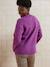 Round-Neck Jumper for Nursing, in Jersey Knit with Wool anthracite+fuchsia - vertbaudet enfant 