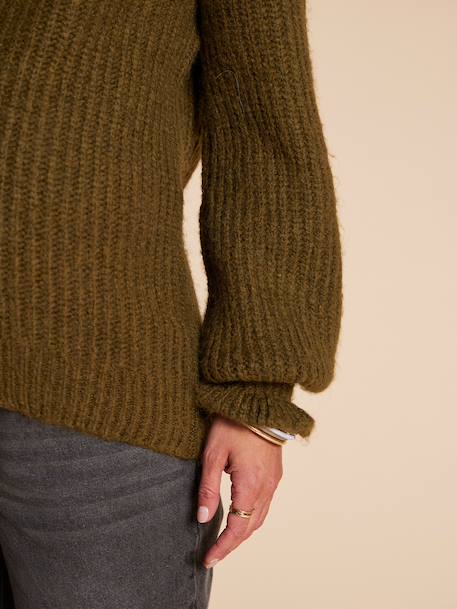 Nursing Special Top/Cardigan in Rib Knit, by ENVIE DE FRAISE dusky pink+green - vertbaudet enfant 
