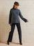 Round-Neck Jumper for Nursing, in Jersey Knit with Wool anthracite+fuchsia - vertbaudet enfant 