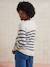 Nautical Style Jumper with Shoulder Openings for Maternity & Nursing marl beige+navy blue - vertbaudet enfant 