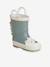 Striped Wellies for Babies printed green+striped navy blue - vertbaudet enfant 