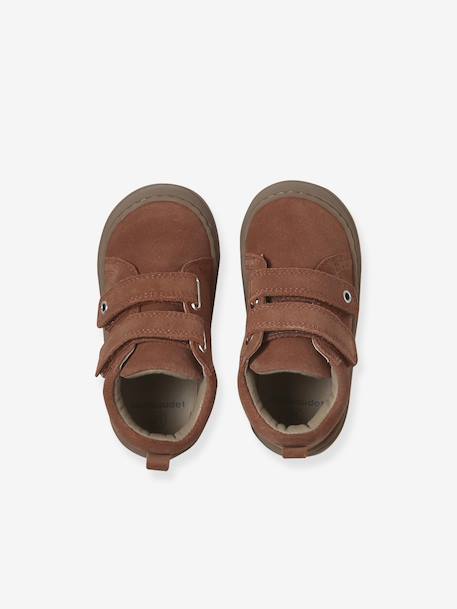 Pair of Soft Leather Boots for Babies, Designed for First Steps beige+blue+brown+chocolate+electric blue+green+ochre+sage green+set beige+set brown+set green - vertbaudet enfant 
