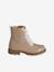 Ankle Boots with Laces & Zip for Children, Designed for Autonomy nude pink - vertbaudet enfant 