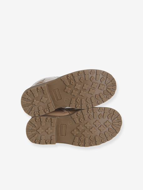 Ankle Boots with Laces & Zip for Children, Designed for Autonomy nude pink - vertbaudet enfant 
