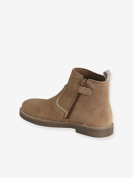 Leather Boots with Heart Design, Designed for Autonomy camel - vertbaudet enfant 