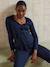 Fleece Jumpsuit for Maternity & Nursing navy blue - vertbaudet enfant 