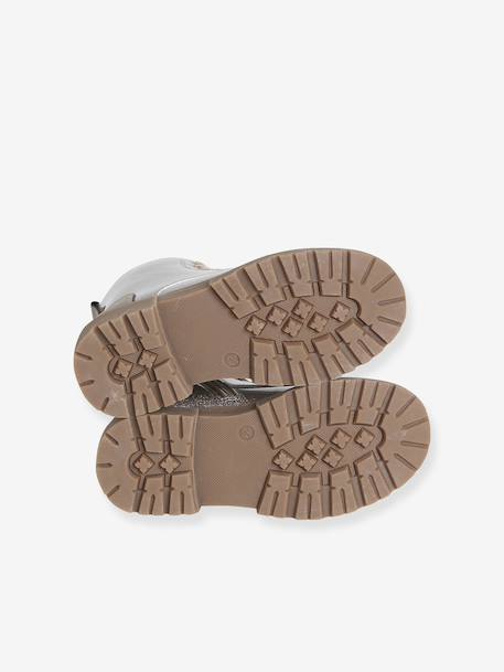 Lace-up and zipped ankle boots for children, nursery collection gold - vertbaudet enfant 