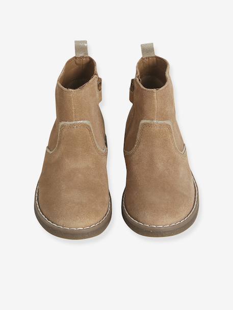 Leather Boots with Heart Design, Designed for Autonomy camel - vertbaudet enfant 