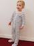 Unisex Pyjamas in Printed Striped Velour for Babies, PETIT BATEAU navy blue - vertbaudet enfant 