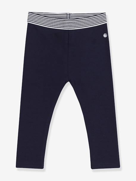 Plain Cotton Jeggings for Babies, PETIT BATEAU navy blue - vertbaudet enfant 