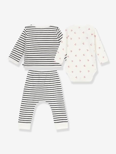 Ensemble 3 pièces bébé mixte en coton marine - vertbaudet enfant 