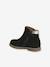 Zipped Leather Boots for Babies black+gold - vertbaudet enfant 