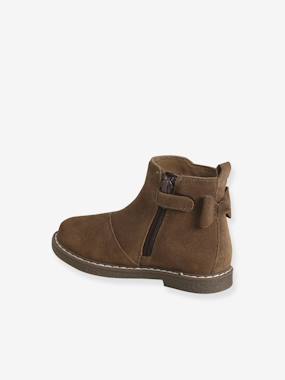 Chaussures-Boots enfant fille cuir zippées