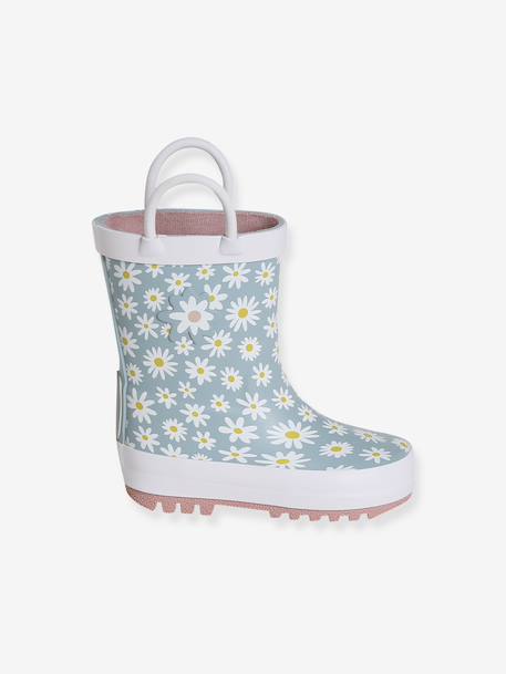 Printed Wellies for Toddlers printed beige+printed blue - vertbaudet enfant 