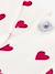 Baby unisex pyjamas in printed fleece with PETIT BATEAU hearts white - vertbaudet enfant 