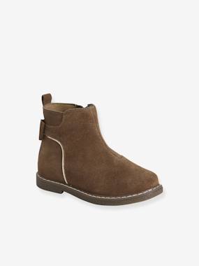 -Boots enfant fille cuir zippées