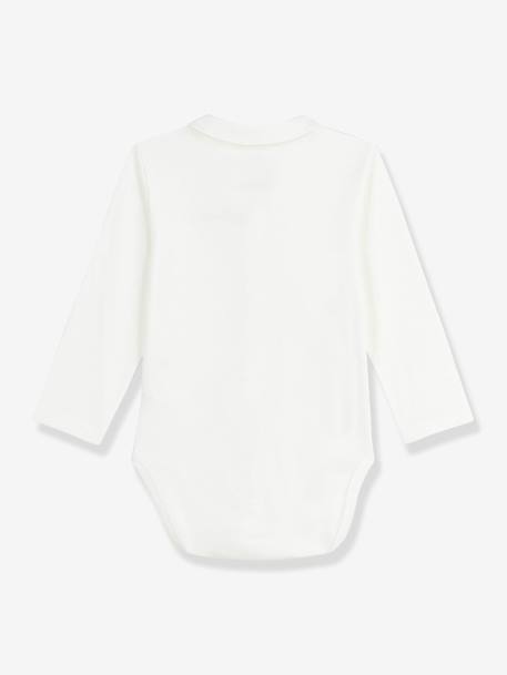 Bodysuit with Embroidered Collar, PETIT BATEAU red - vertbaudet enfant 