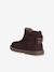 Leather Boots with Elastic, for Baby Girls black+bordeaux red+Camel+navy blue+printed beige - vertbaudet enfant 