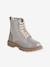 Bottines enfant fille synthétique lacées et zippées or - vertbaudet enfant 