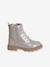 Bottines enfant fille synthétique lacées et zippées or - vertbaudet enfant 