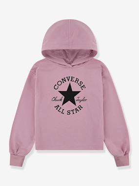 Girls-Cardigans, Jumpers & Sweatshirts-Hooded CONVERSE sweatshirt