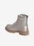 Bottines enfant fille synthétique lacées et zippées or - vertbaudet enfant 