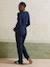 Fleece Jumpsuit for Maternity & Nursing navy blue - vertbaudet enfant 