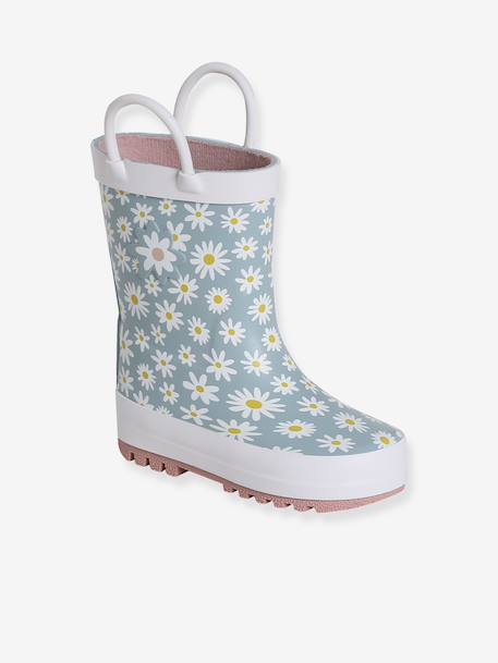 Printed Wellies for Toddlers printed beige+printed blue - vertbaudet enfant 