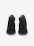 Zipped Leather Boots for Babies black+gold - vertbaudet enfant 