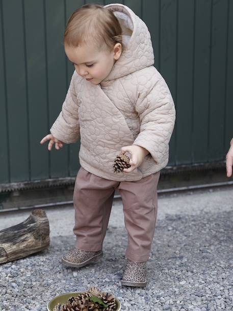Fancy quilted coat for babies beige - vertbaudet enfant 