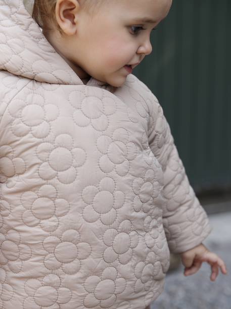 Fancy quilted coat for babies beige - vertbaudet enfant 
