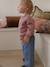 Knitted jumper for babies with embroidered flowers rose - vertbaudet enfant 