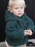 Sherpa hooded jacket for babies fir green - vertbaudet enfant 
