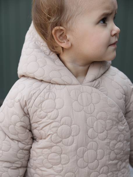 Fancy quilted coat for babies beige - vertbaudet enfant 