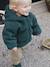 Sherpa hooded jacket for babies fir green - vertbaudet enfant 