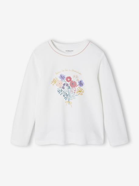 Lot de 2 pyjamas fille velours fleurs écru - vertbaudet enfant 