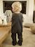 Corduroy sleepsuit for babies anthracite - vertbaudet enfant 