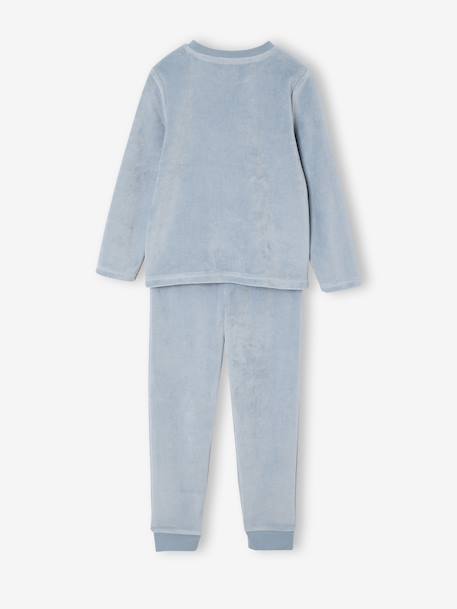 Pack of 2 'Polar Animal' Velour Pyjamas for Boys sky blue - vertbaudet enfant 