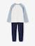 Lot 2 pyjamas garçon velours animaux polaires bleu ciel - vertbaudet enfant 