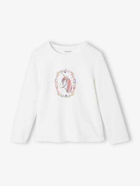 Pack of 2 Unicorn Velour Pyjamas for Girls ecru - vertbaudet enfant 