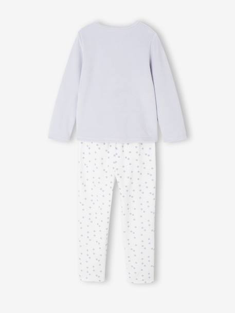 Rabbit Velour Pyjamas for Girls sky blue - vertbaudet enfant 