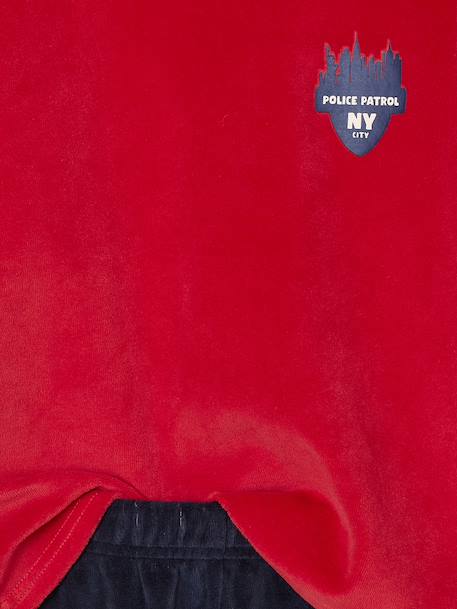 Pack of 2 'Police' Velour Pyjamas for Boys navy blue - vertbaudet enfant 
