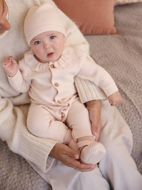 Newborn set sleepsuit and beanie rose - vertbaudet enfant 