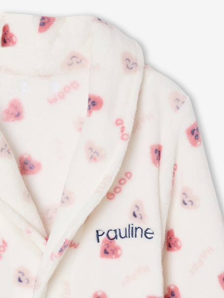 'Happy' Dressing Gown for Girls ecru - vertbaudet enfant 