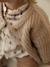 Gilet bébé en maille grosse jauge beige chiné+vert sauge - vertbaudet enfant 
