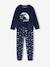 Velour Pyjamas with Printed Rocket for Boys navy blue - vertbaudet enfant 